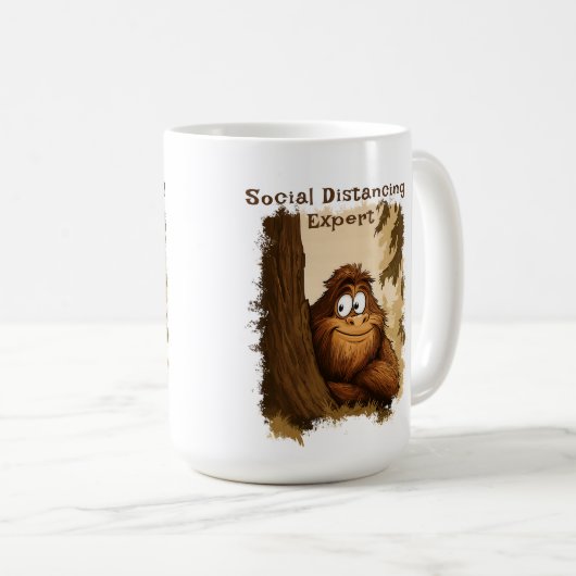 Social Distancing Expert Sasquatch Koffiemok (Voorkant rechts)
