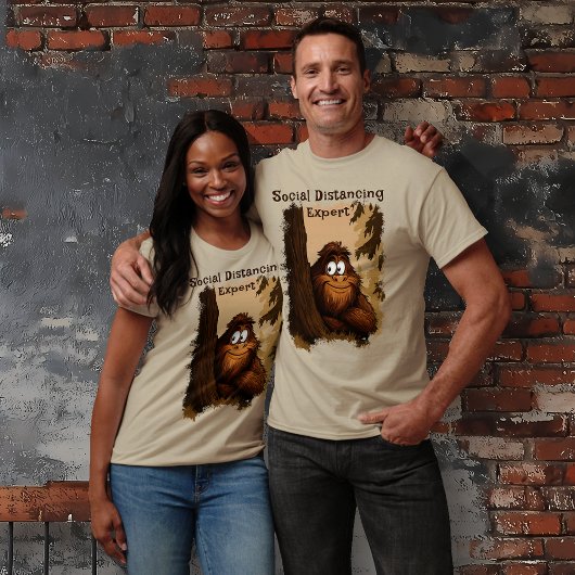 Social Distancing Expert Sasquatch T-shirt