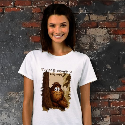 Social Distancing Expert Sasquatch T-shirt