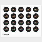 Social Distancing Expert Snowboarden Snow Ronde Sticker (Vel)