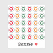 Social distancing kleur gecodeerd verkeerslicht sticker (Vel)