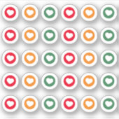 Social distancing kleur gecodeerd verkeerslicht sticker (Voorkant)