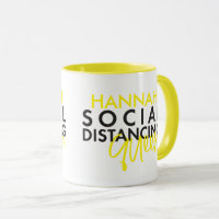 Social distancing koningin moderne typografie ontw