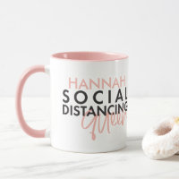 Social distancing koningin moderne typografie ontw