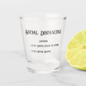 Social distancing nieuwheid borrelglas shot glas (Voorkant)