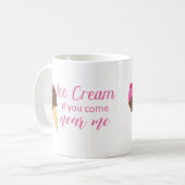 Social distancing Quote Schattige Funny Ice Cream Koffiemok (Voorkant links)