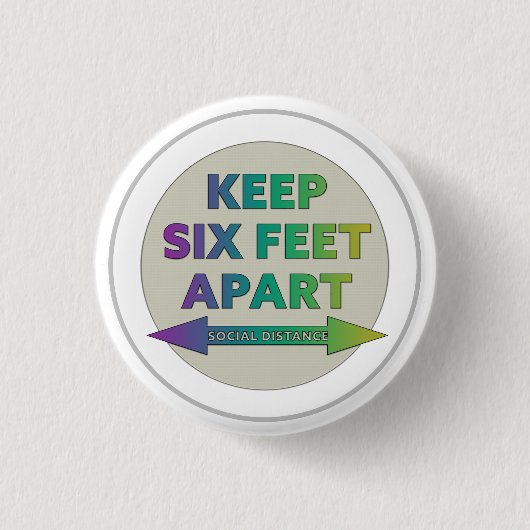Social Distancing Ronde Button 3,2 Cm (Voorkant)
