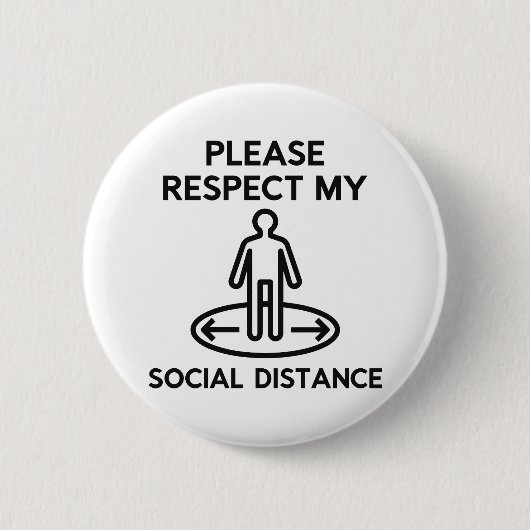 Social Distancing Ronde Button 5,7 Cm (Voorkant)