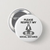 Social Distancing Ronde Button 5,7 Cm (Voorkant /achterkant)