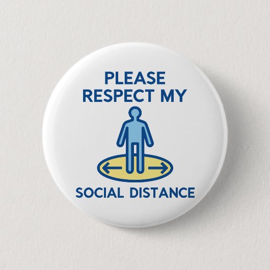 Social Distancing Ronde Button 5,7 Cm (Voorkant)