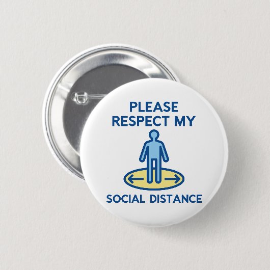 Social Distancing Ronde Button 5,7 Cm (Voorkant /achterkant)