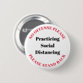 Social Distancing Ronde Button 5,7 Cm (Voorkant /achterkant)