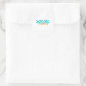 Social Distancing Ronde Sticker (Tas)
