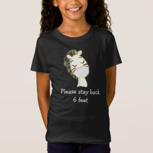 Social Distancing Safety Face Mask Zebra T-shirt