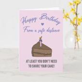 Social Distancing verjaardagstaart Kaart (Gele Bloem)