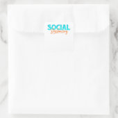 Social Distancing Vierkante Sticker (Tas)