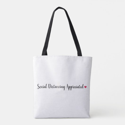 Social Distancing Virtual Hugs-programma Tote Bag (Achterkant)