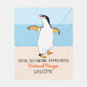 Social Distancing Virtual Hugs Welkom Fleece Deken (Voorkant)