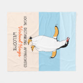 Social Distancing Virtual Hugs Welkom Fleece Deken (Voorkant (Horizontaal))