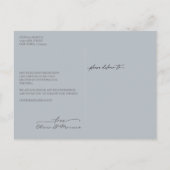 Social Distancing Wedding Uitstel Dusty Blue Briefkaart (Achterkant)