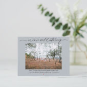 Social Distancing Wedding Uitstel Dusty Blue Briefkaart (Staand voorkant)