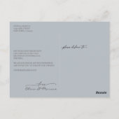Social Distancing Wedding Uitstel Dusty Blue Briefkaart (Achterkant)