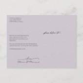 Social Distancing Wedding Uitstel Dusty Plum Briefkaart (Achterkant)