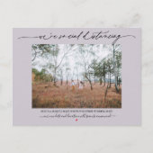 Social Distancing Wedding Uitstel Dusty Plum Briefkaart (Voorkant)