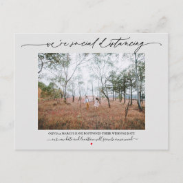 Social Distancing Wedding Uitstel grijs Briefkaart