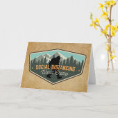 Social Distancing Wereldkampioen Grote Voet Kaart (Gele Bloem)