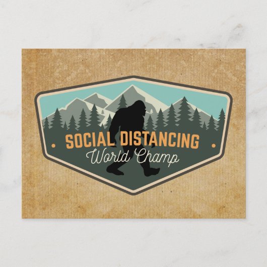 Social Distancing World Champ Post Kaart (Voorkant)