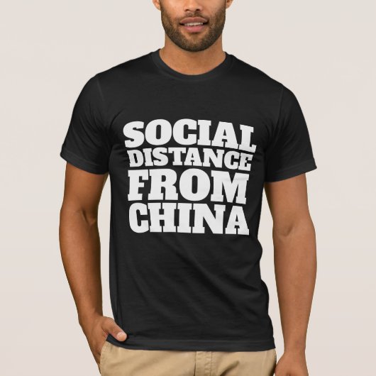 SOCIAL DISTANTIE VAN CHINA T-SHIRTS TEES (Voorkant)