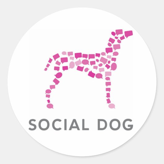 Social Dog Media Stickers 1.5" (Voorkant)