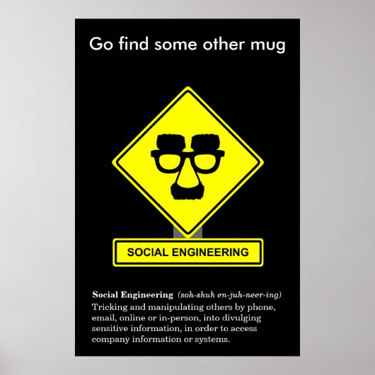 Social Engineering Security Awareness Poster (Voorkant)