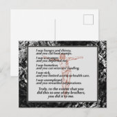 Social Justice Crucifix Briefkaart (Voorkant / Achterkant)