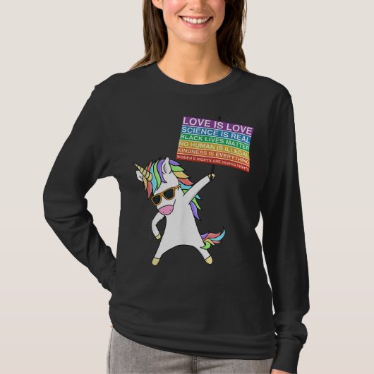 Social Justice Unicorn Protest Womens Equality Ega T-shirt (Voorkant)