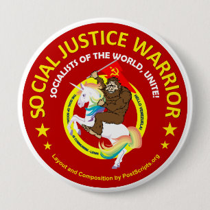 Social Justice Warrior Ronde Button 4,0 Cm