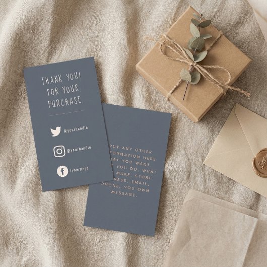 Social Links klantorderwaardering Informatiekaartje