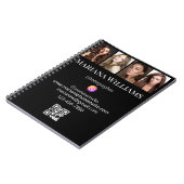 Social Media 4 Foto's QR Code Small Business Notitieboek (Linkerzijde)
