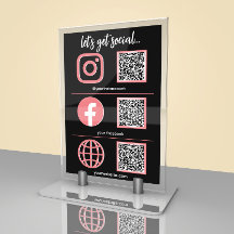Social Media Aanmelding | QR Code Zakelijke Tafelk