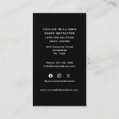 Social Media Ballroom dansdocent dansschool Visitekaartje (Achterkant)