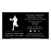 Social Media Basketbal Coach Instructeur Sport Magnetisch Visitekaartje (Voorkant)