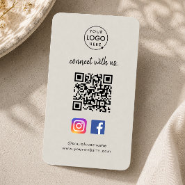 Social Media Bedrijfskaart | Instagram Facebook QR Visitekaartje
