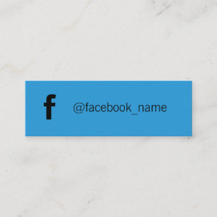 Social Media (blauw / wit) Mini Visitekaartje