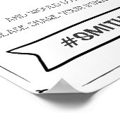 Social media bruiloft hashtag teken Foto Boot Poster (Hoek)