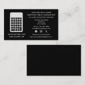 Social Media Calculator Accountant Geld actuaris Visitekaartje (Voorkant / Achterkant)