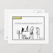 Social Media cartoon briefkaart (Voorkant / Achterkant)