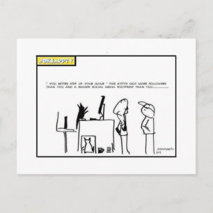Social Media cartoon briefkaart