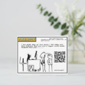 Social Media cartoon briefkaart (Staand voorkant)