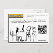 Social Media cartoon briefkaart (Voorkant / Achterkant)